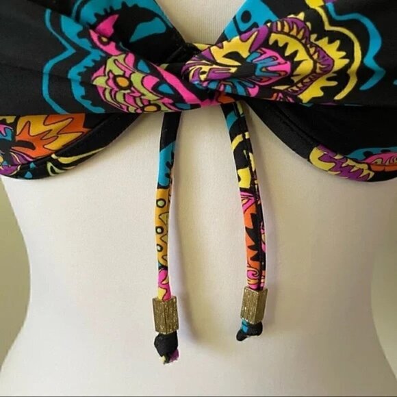 La Vie En Rose Bikini Swimsuit Halter Top, Medium - Picture 2 of 9